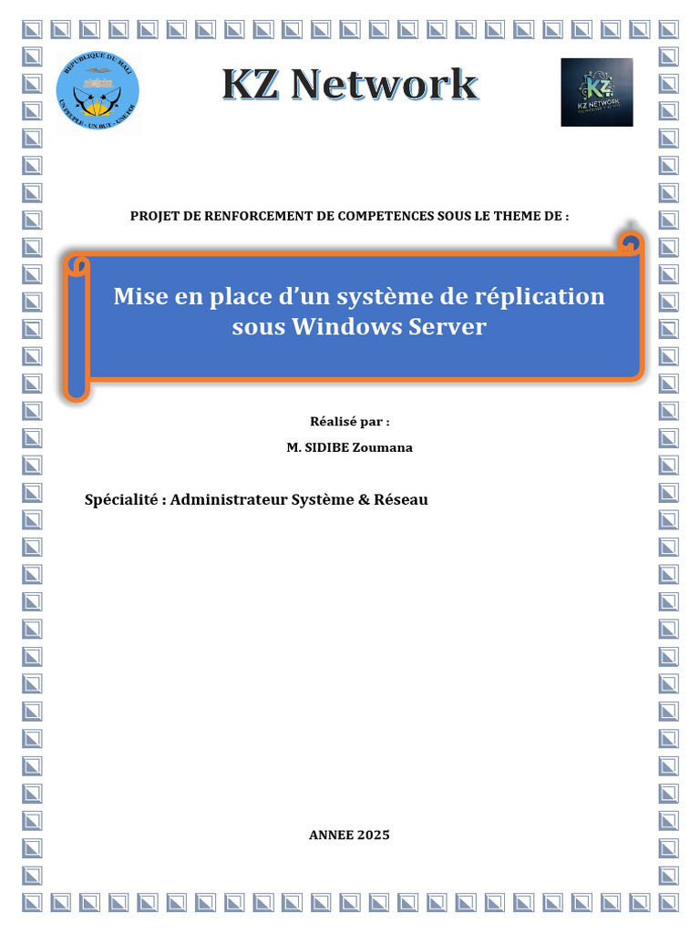 Mise en Place D'un Systeme de Replication Sous Windows Server | PDF ...