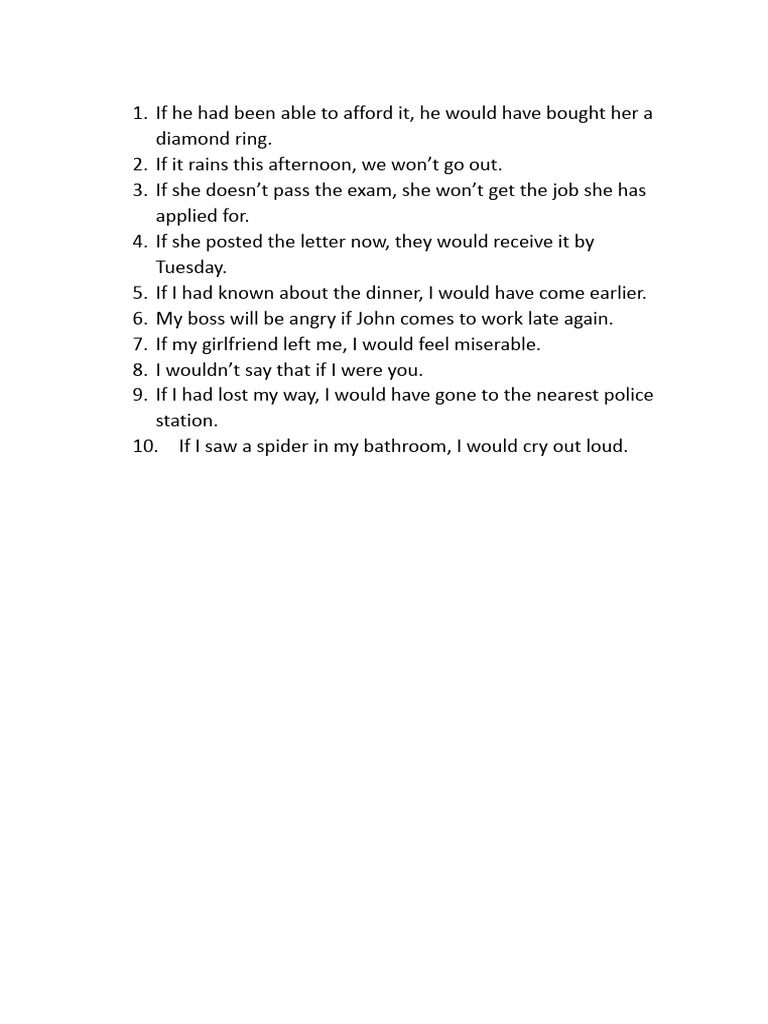 Conditionals Examples App | PDF