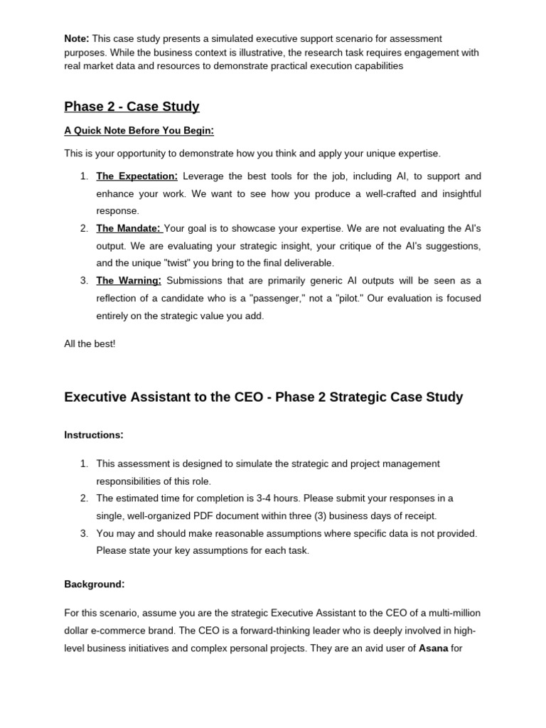 12nov25 - Phase 2 - Executive Assistant - Nov 2025 | PDF | Artificial ...