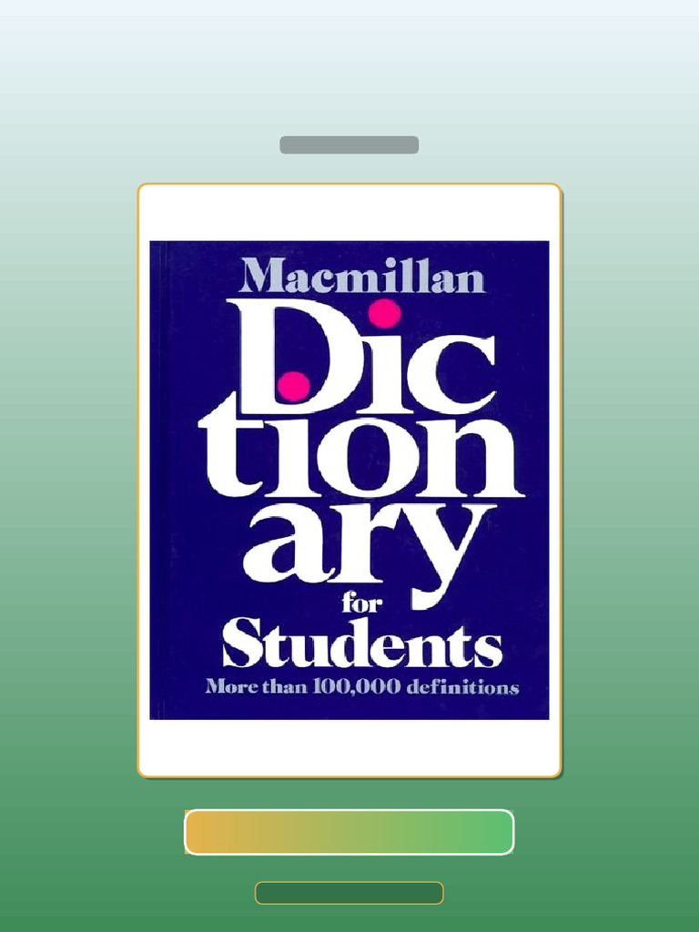 Macmillan Dictionary for Students E-book Testbank Solutions | PDF ...