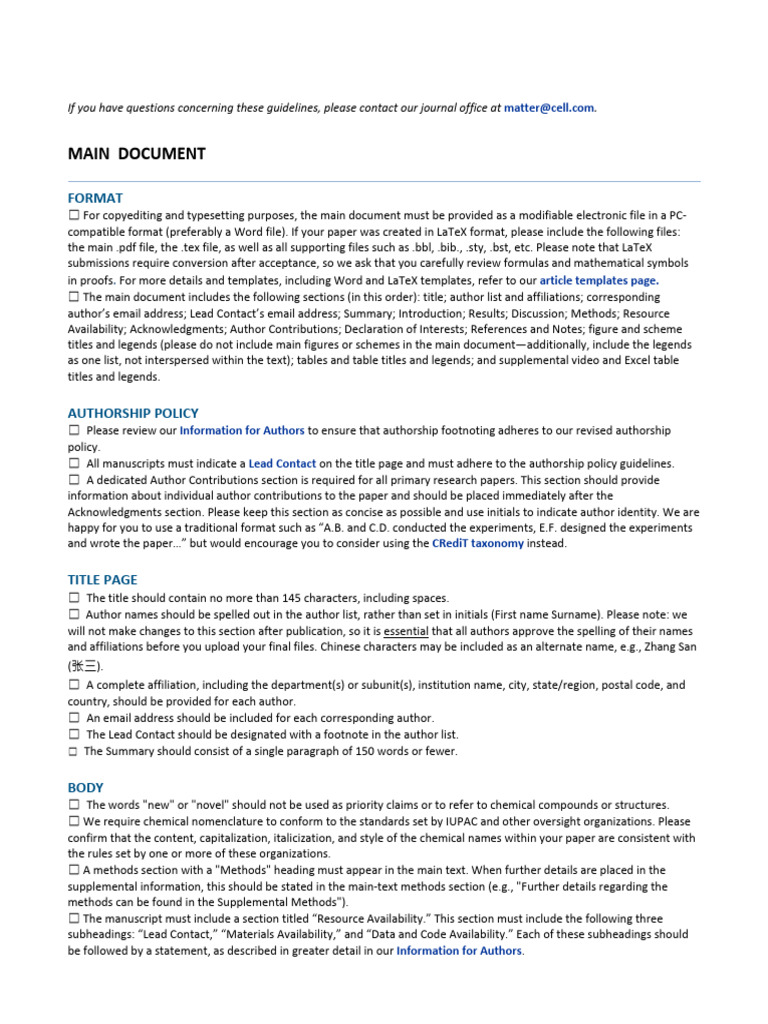 Matter Final File Requirements | PDF