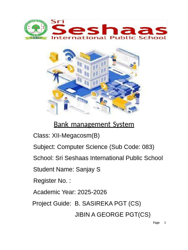 Bank Management System Final | PDF | Computer Program | Programming