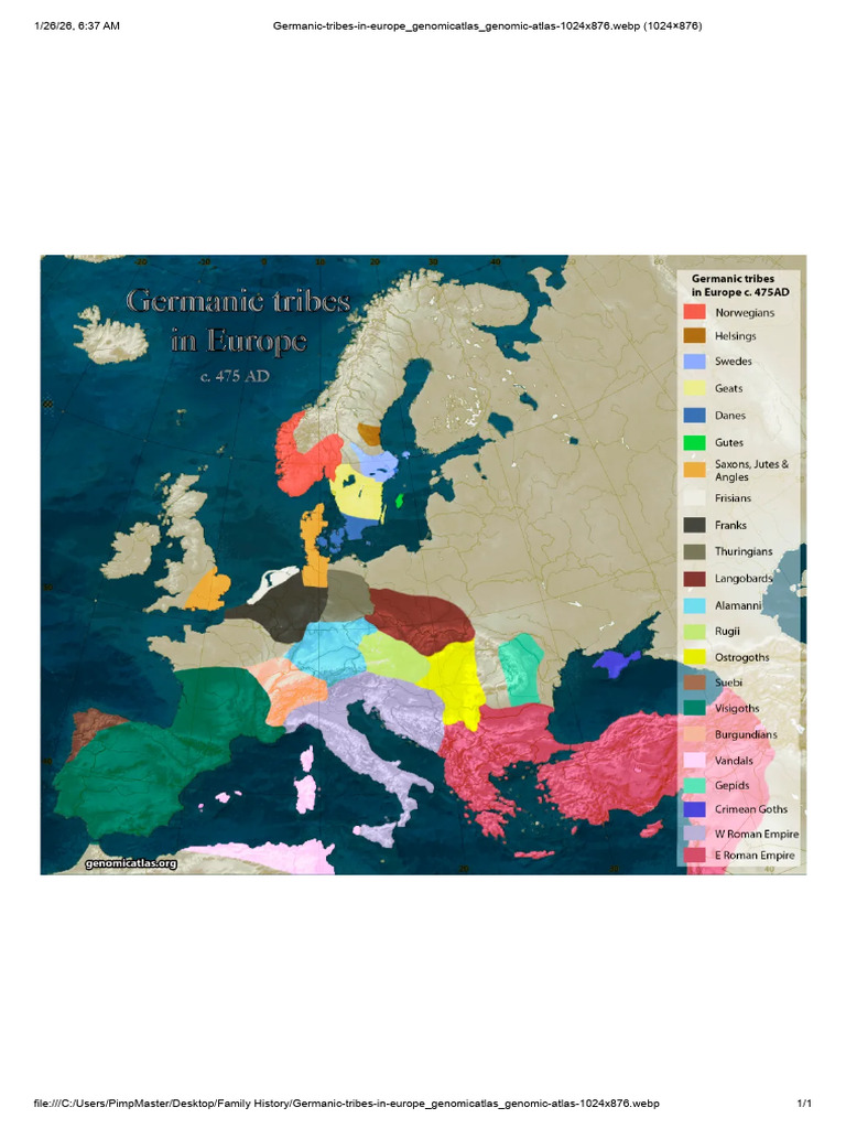 Germanic Tribes in Europe Genomicatlas Genomic Atlas 1024x876 | PDF