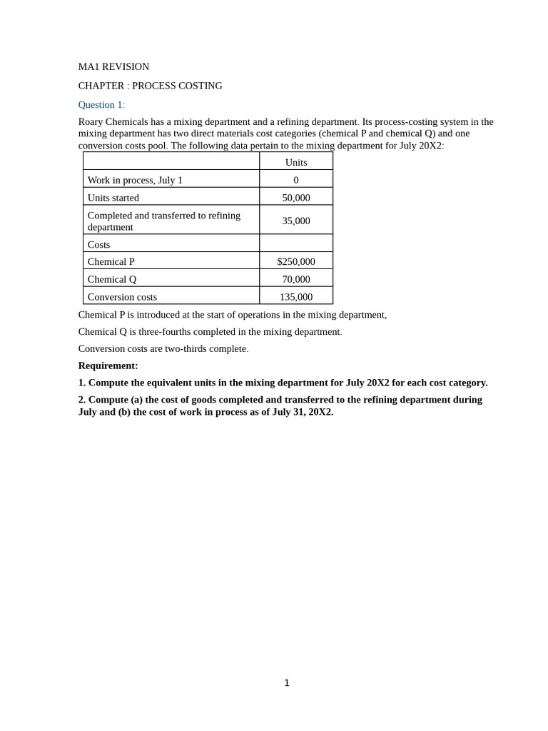 Ma1 Revision Note | PDF | Cost Of Goods Sold | Prices