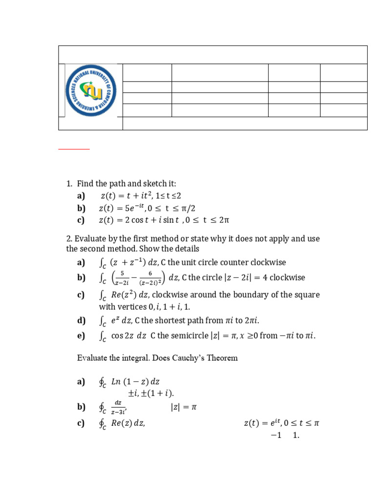 BS EE Assignment2 Complex Analysis | PDF