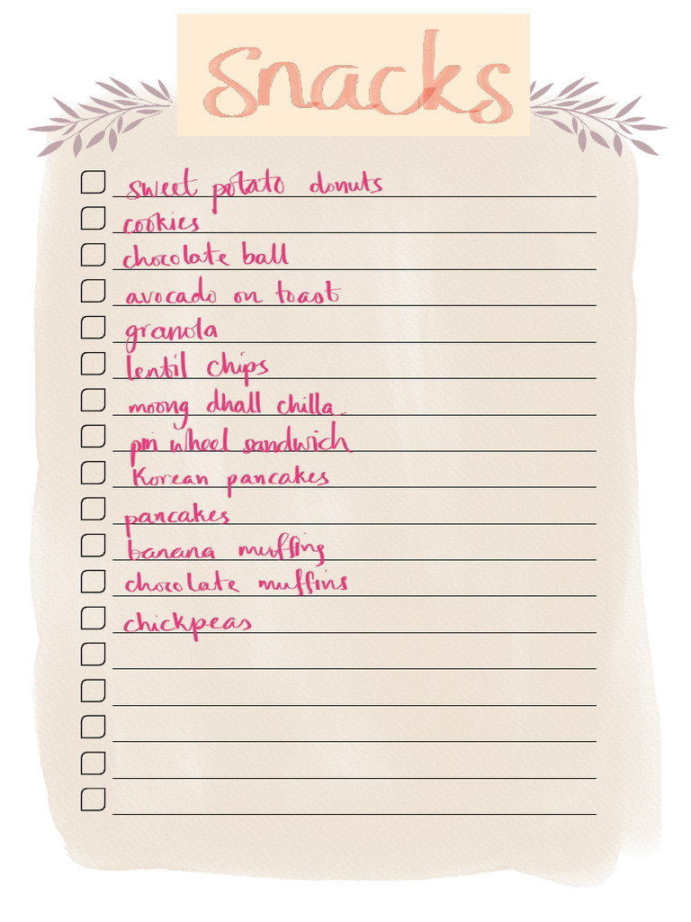 Snacks | PDF