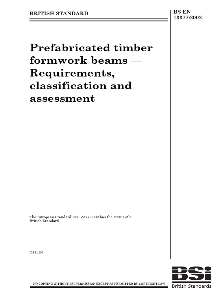 BS en 13377-2002 | PDF | Regulation | International Electrotechnical ...