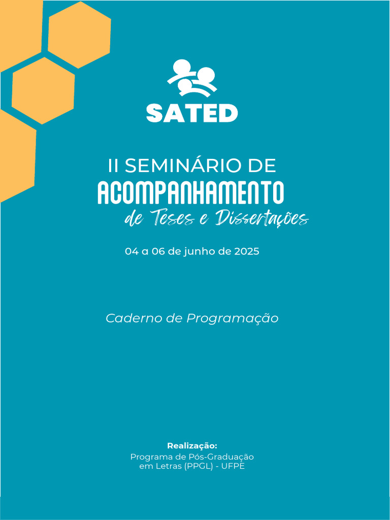 SATED II - Caderno de Programação | PDF | Mestrado