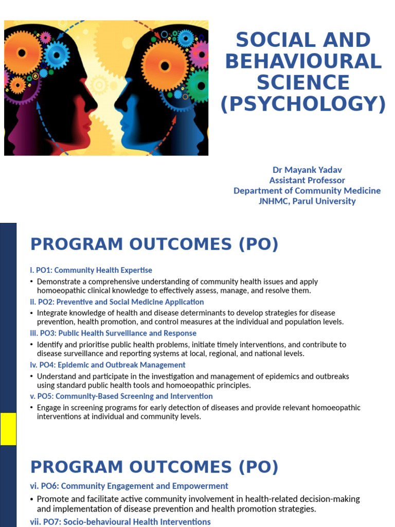 Social and Behavioural Science (Psychology) | PDF | Public Health ...