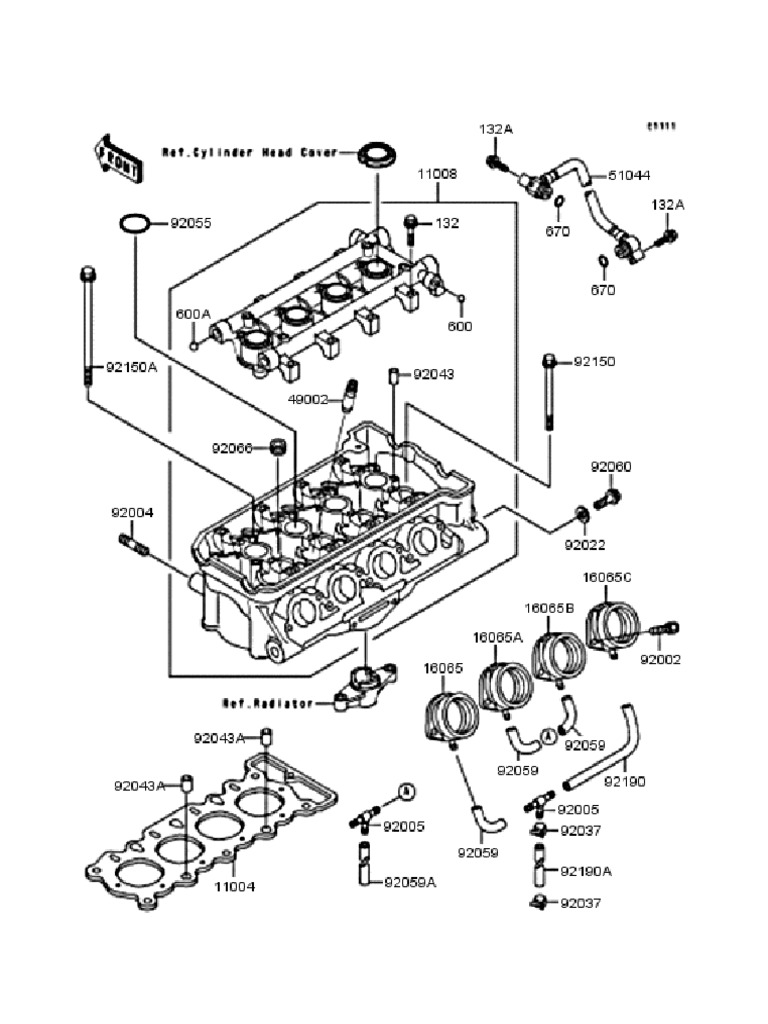 Kawasaki ZX250 ZXR250 ZXR250R C1 Parts Schematics-1 | PDF