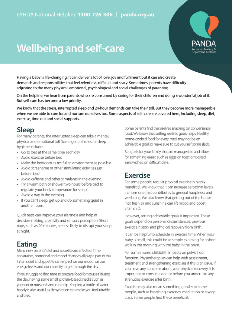 Wellbeing and Self Care | PDF | Sleep | Mental Health