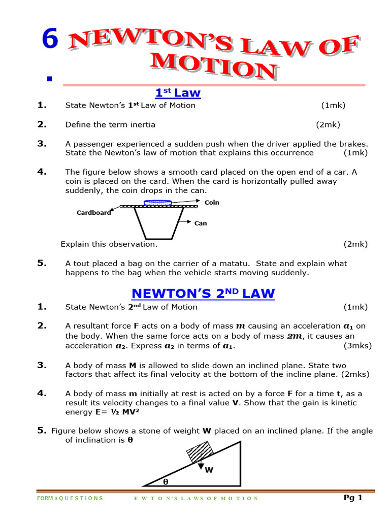 3.2 Newtons Laws of Motion | PDF | Force | Collision