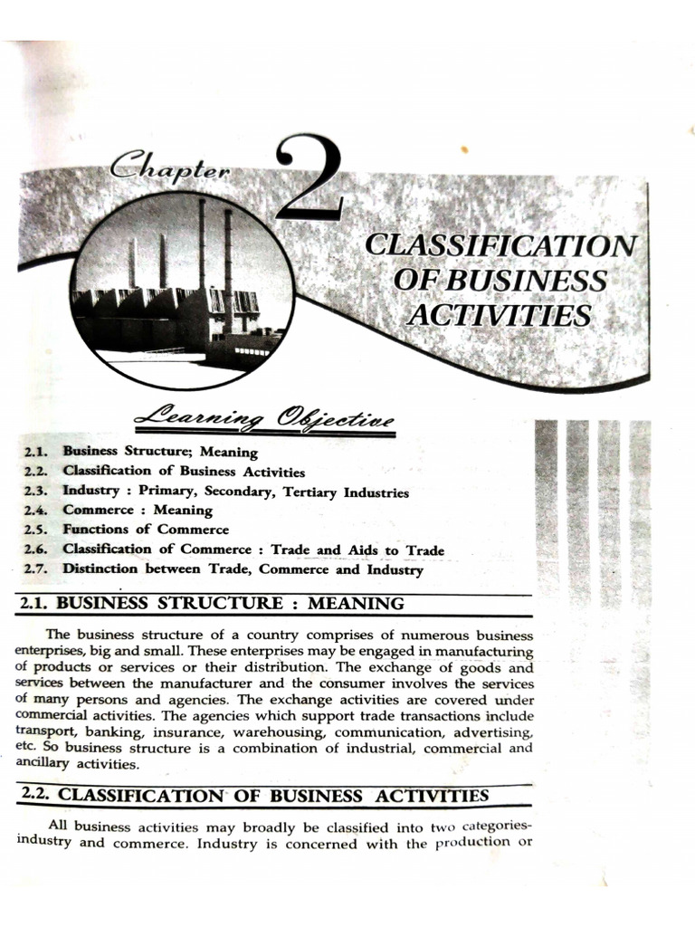 Ch-2 Classification of Business Activities | PDF