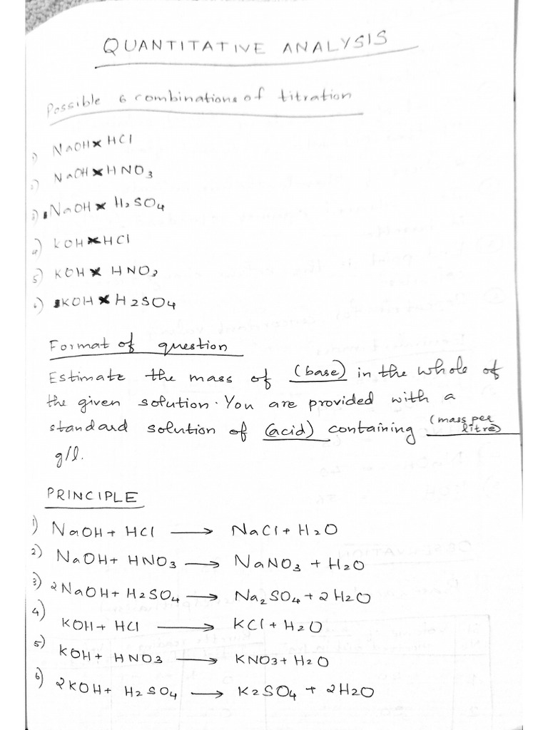 Chemistry Lab - Titration and Salt Analysis | PDF