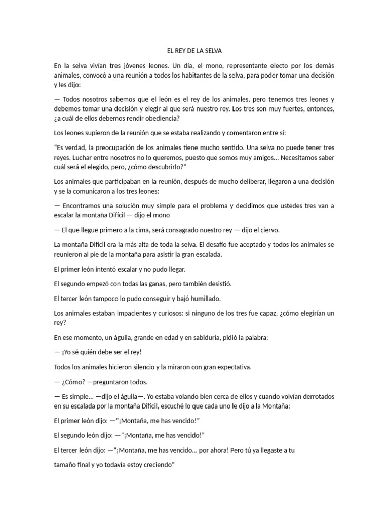El Rey de La Selva | PDF