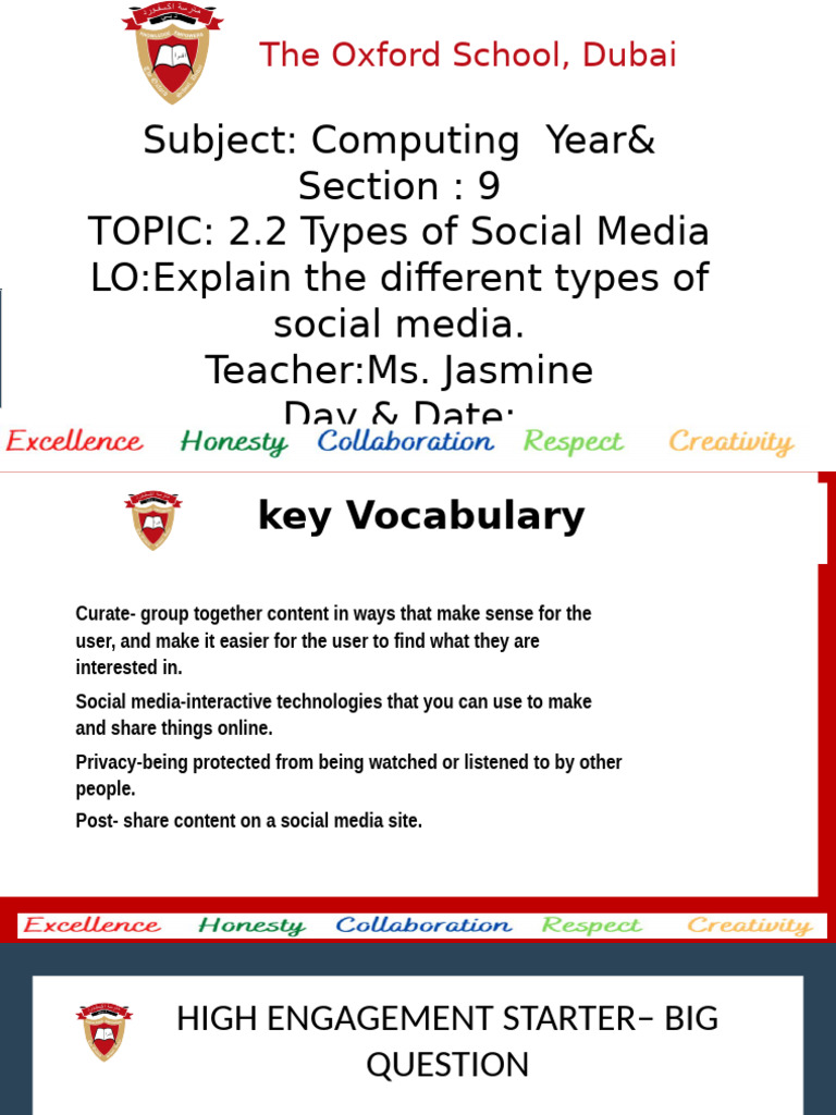 2.2 Types of Social Media | PDF | Cognitive Science | Learning