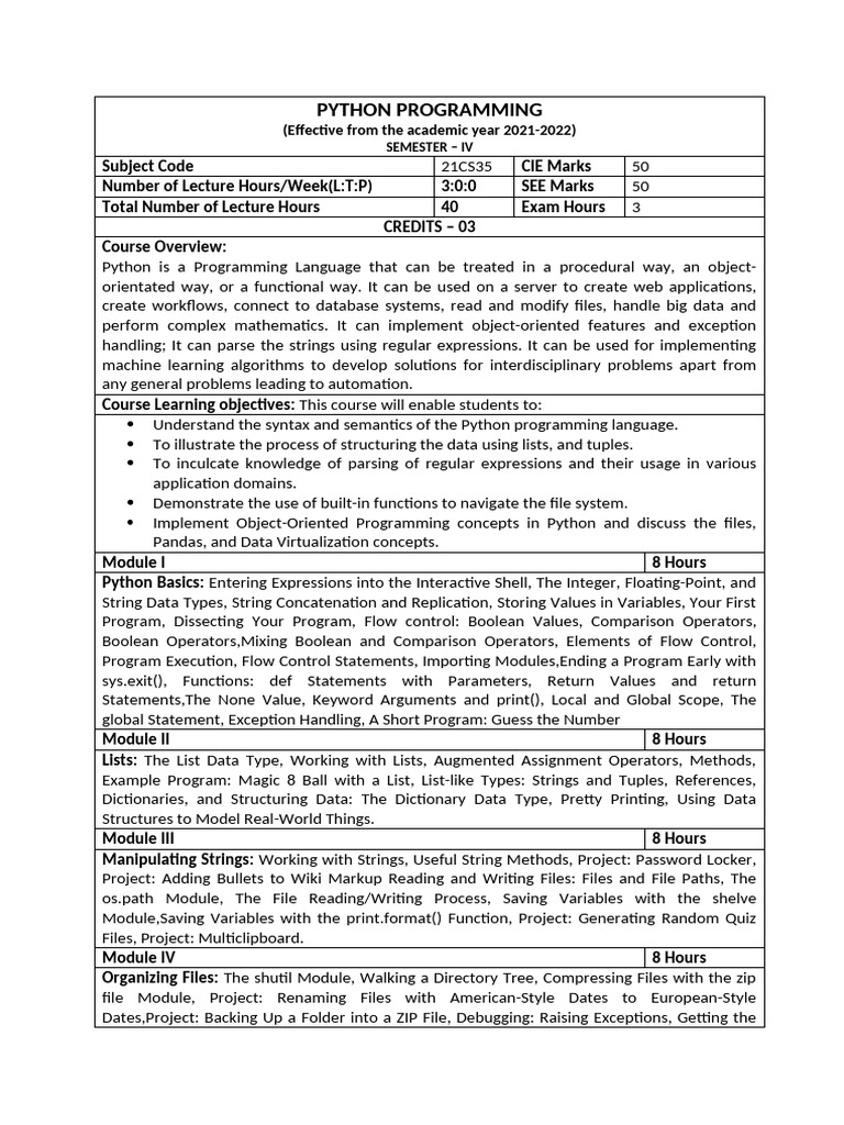 Python Theory and Lab - Revised | PDF | Computer Program | Programming