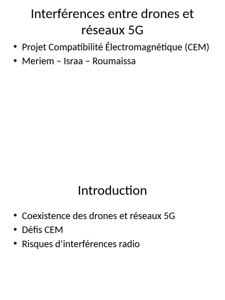 Interferences Drones 5G CEM | PDF