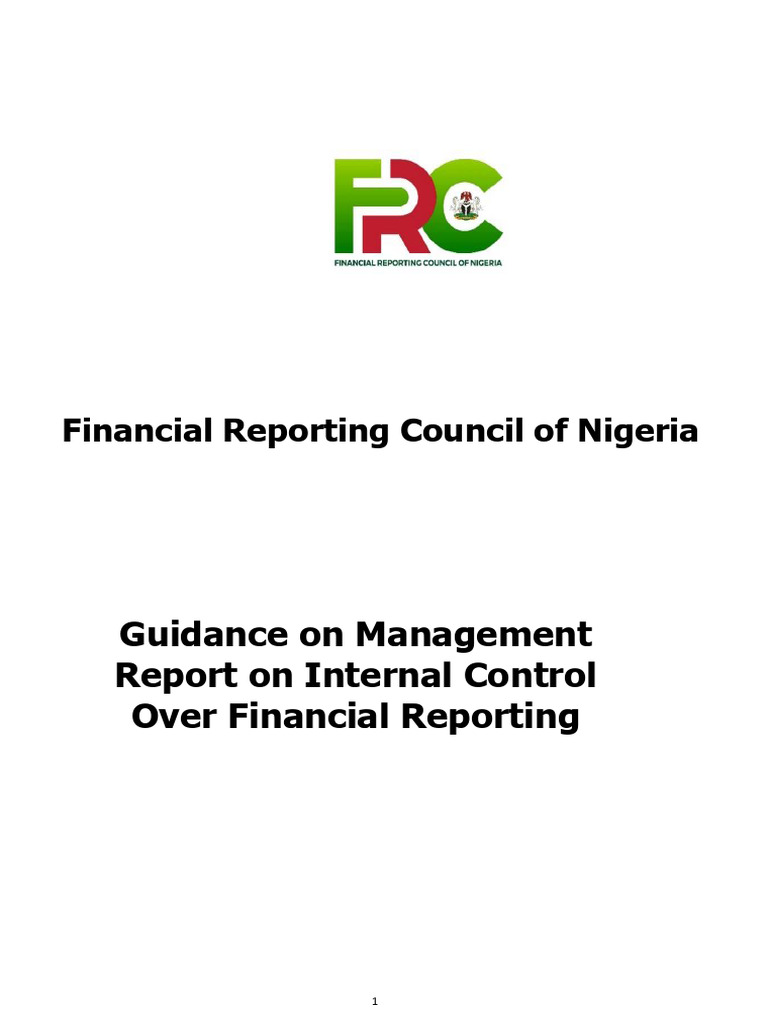 FRC Guidance On Management Report On ICFR RR 1 | PDF | Internal Control ...