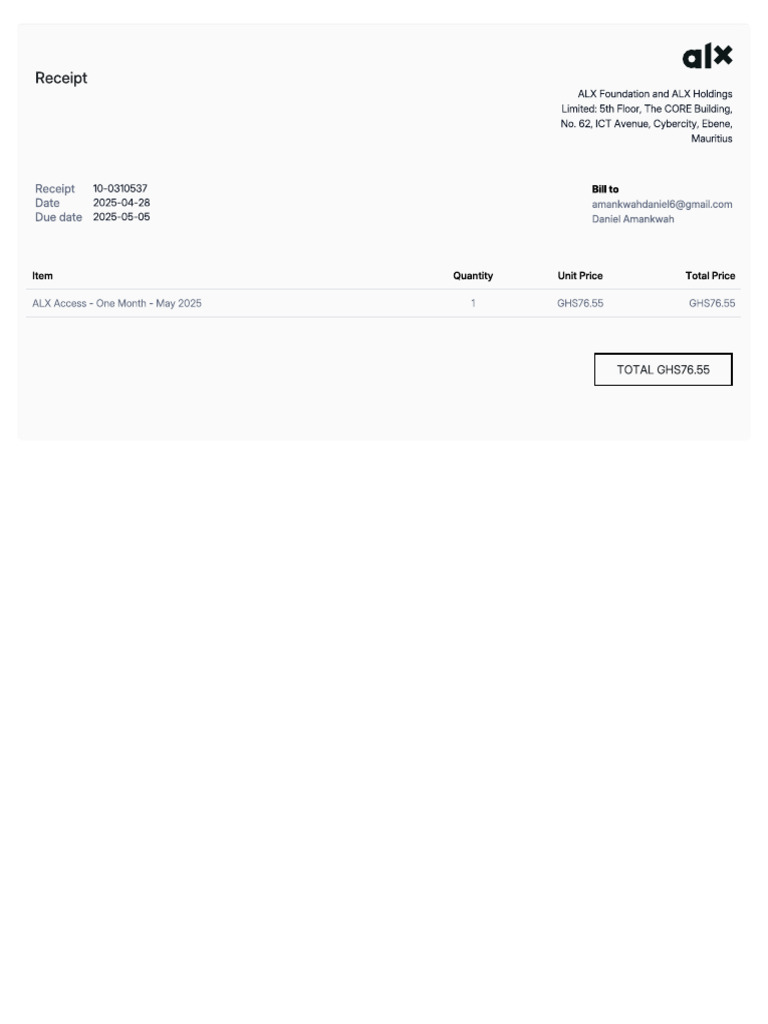 ALX Receipt10310537 | PDF