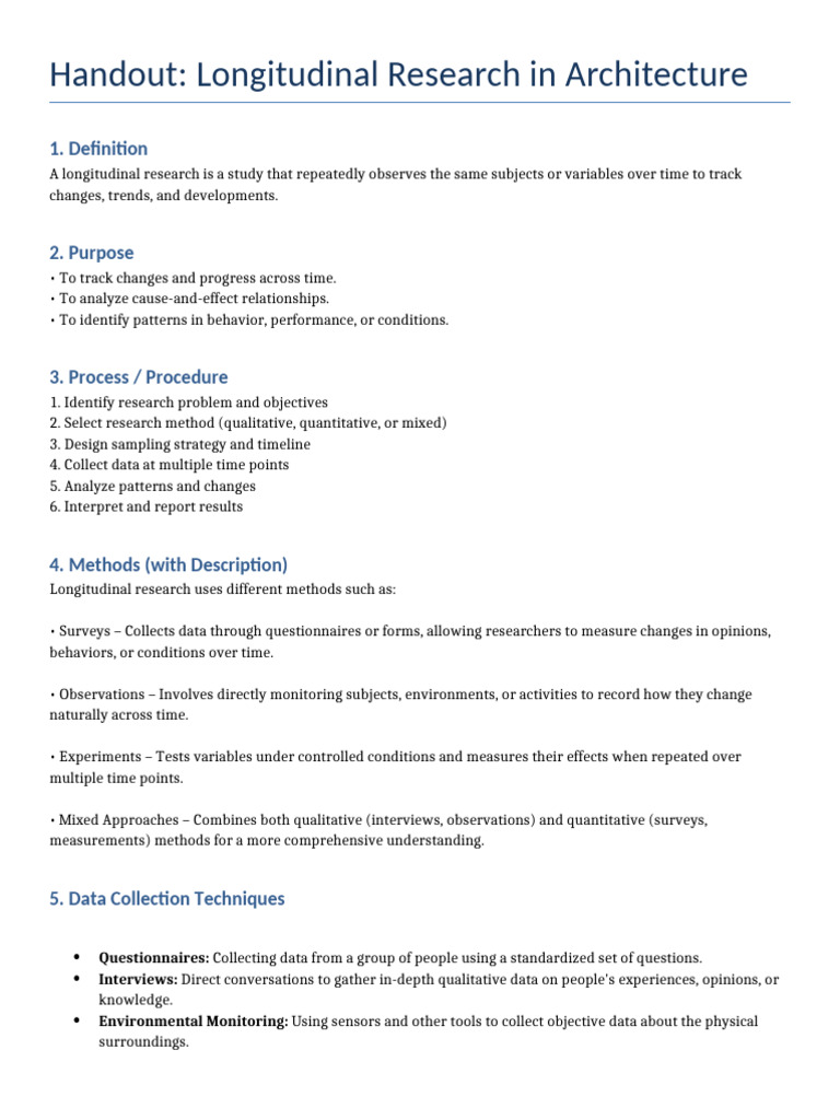 Report 6 - Longitudinal Research | PDF | Survey Methodology ...