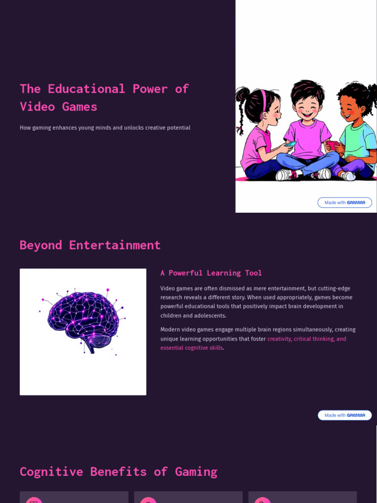 The Educational Power of Video Games | PDF | Learning | Creativity