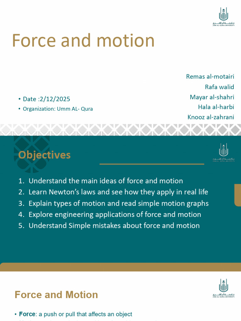 Force and Motion | PDF | Force | Acceleration