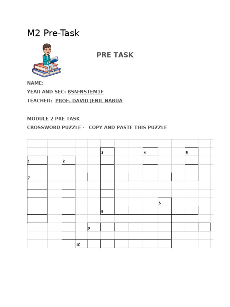 M2 Pre Task Format | PDF