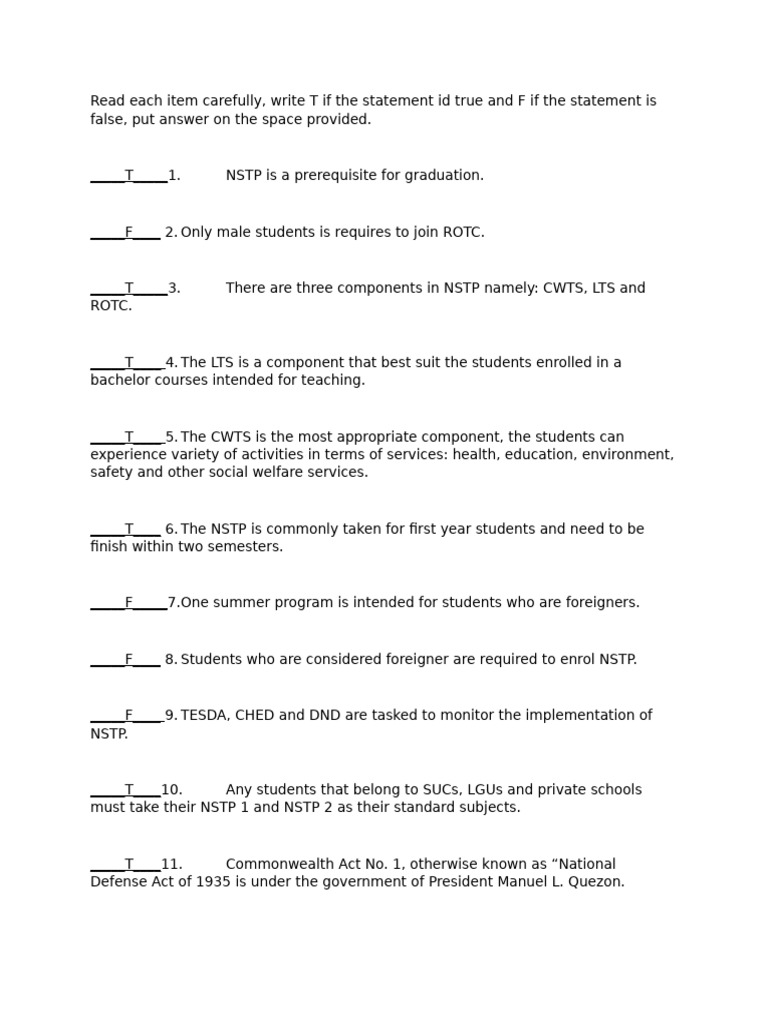 NSTP 1.1 | PDF