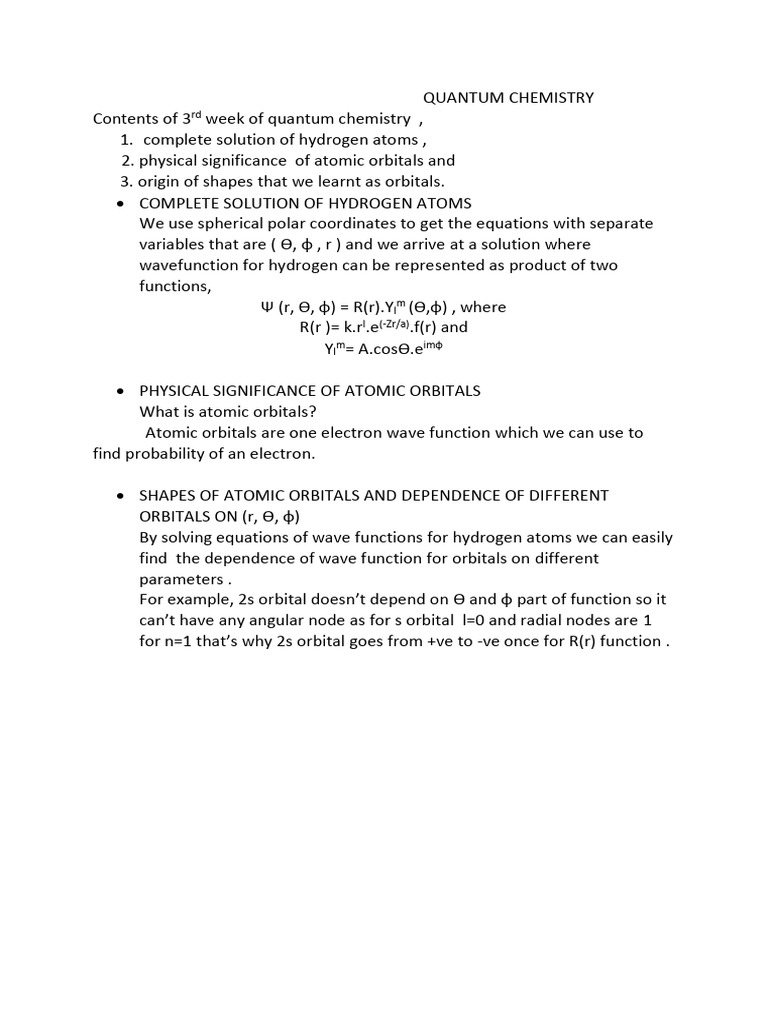 Quantum Chemistry GHBN | PDF