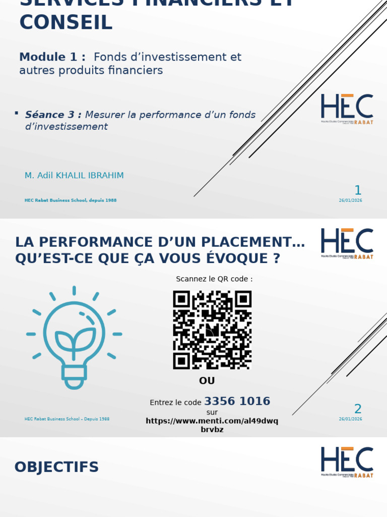 HEC Rabat - SÃ©ance 3 | PDF | Obligation (Finance) | Volatilité (Finance)