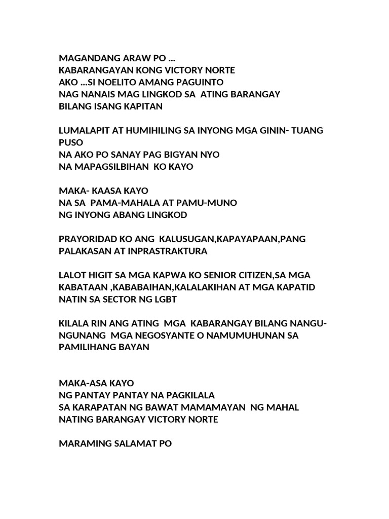 Magandang Araw Po | PDF