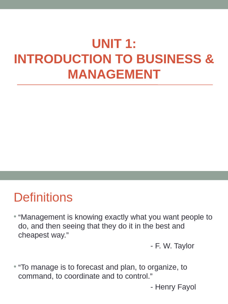 Unit 1 Introduction To Business and Management | PDF | Cloud Computing ...