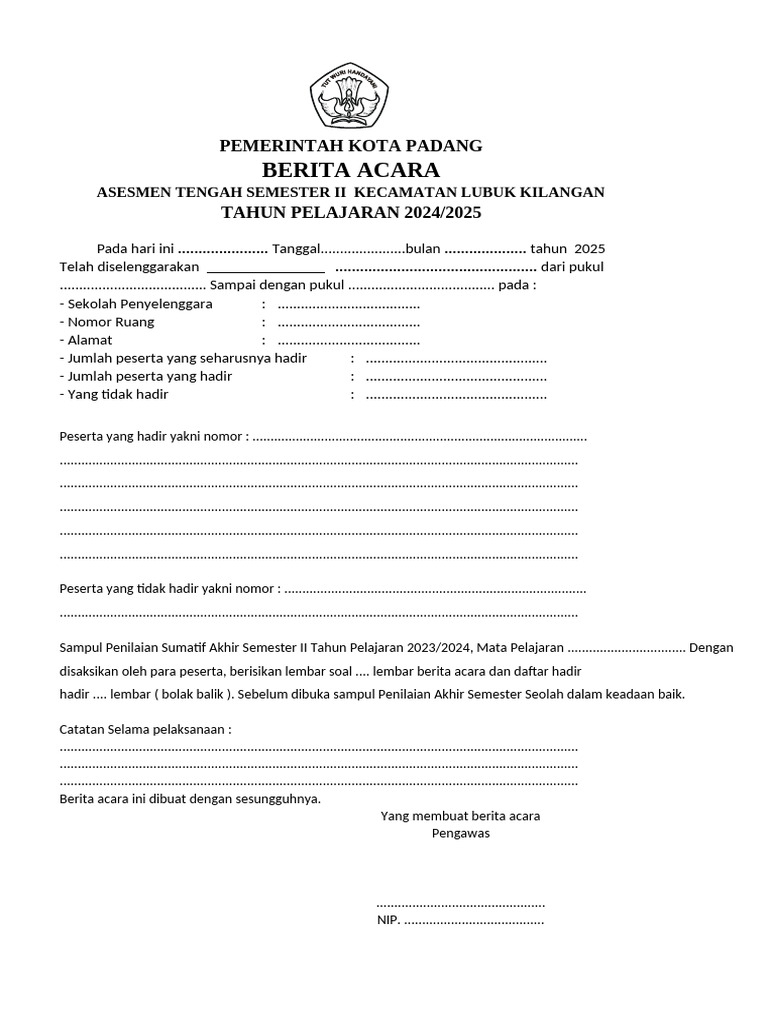 Berita Acara Penyaksian Nask…