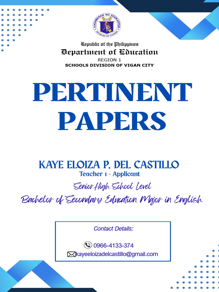Pertinent Papers For Vigan | PDF