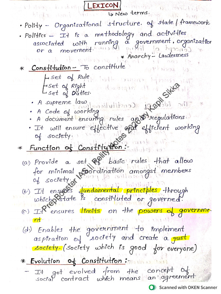 Polity Notes 2026 PrepBooster IAS | PDF