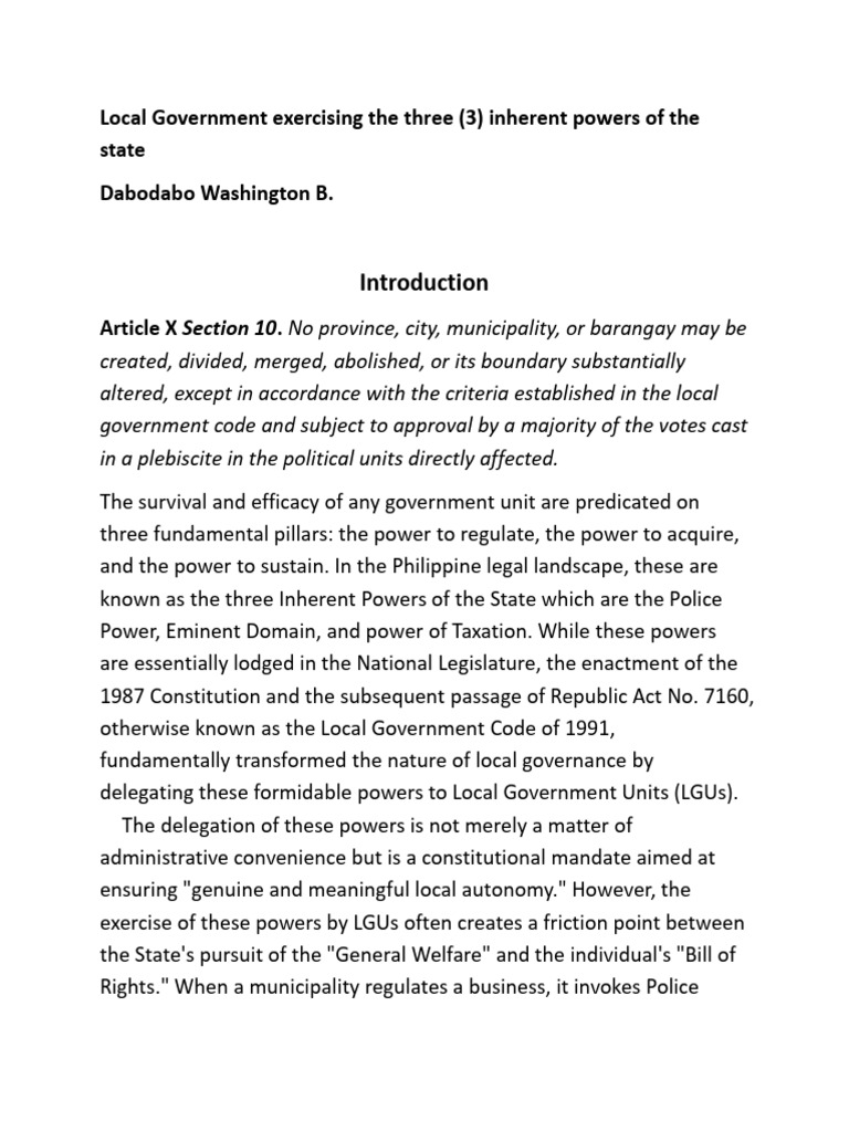 Local Government Final Report Dabodabo | PDF | Taxes | Eminent Domain