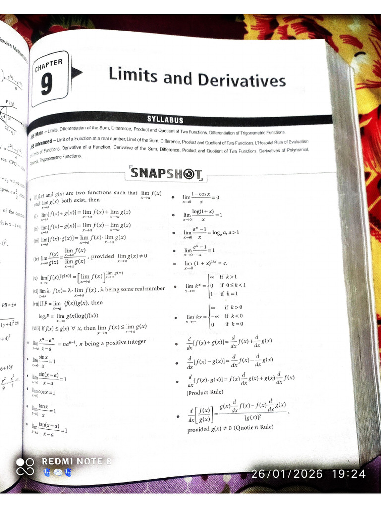 Jee Main Limit and Derivatives | PDF