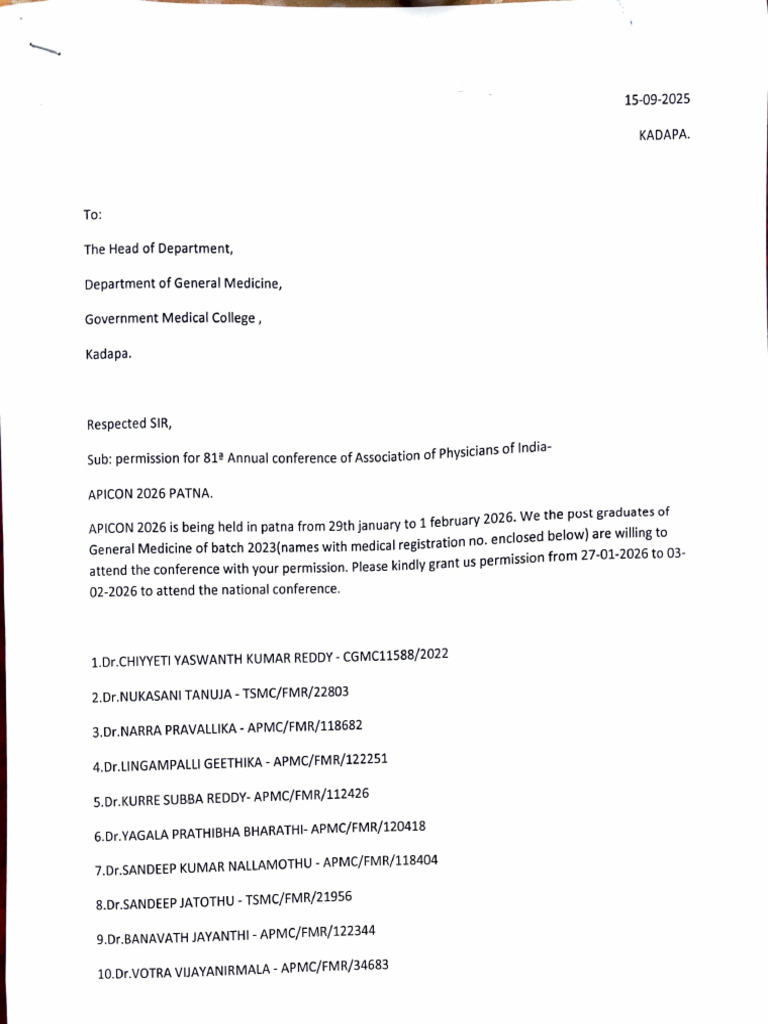Permission Form Hod | PDF