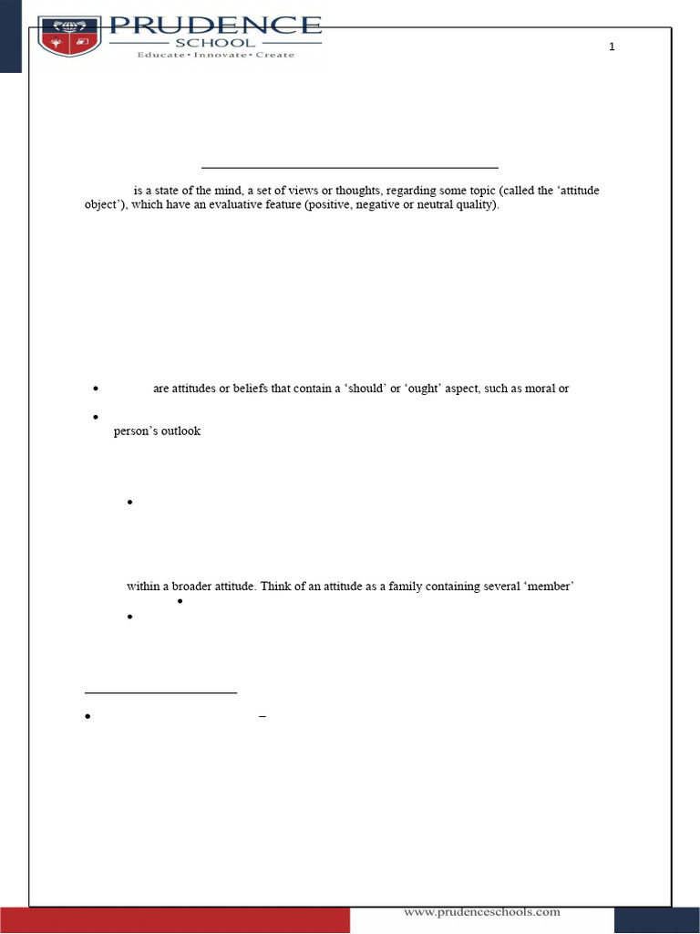 CH- 6 Attitude and Social Cognition | PDF | Prejudices | Attitude ...