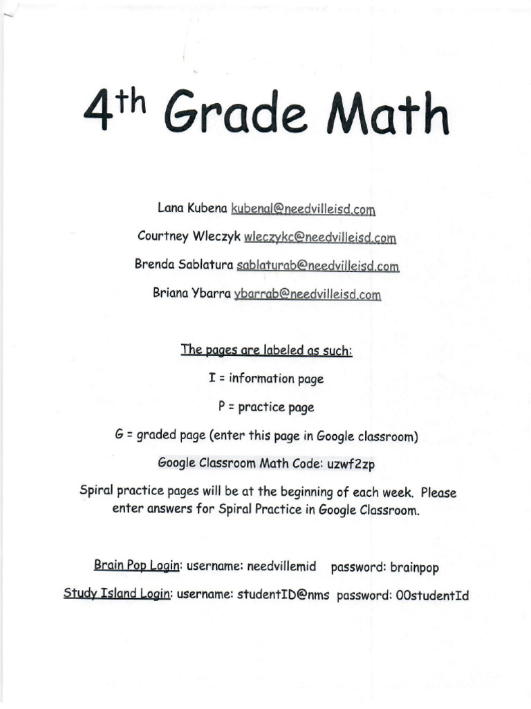 4th Grade Math April-May | PDF