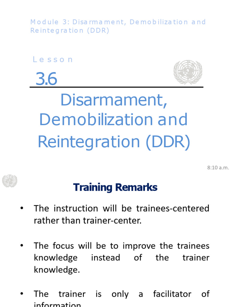 3.6 DDR Practical Training | PDF | Peace