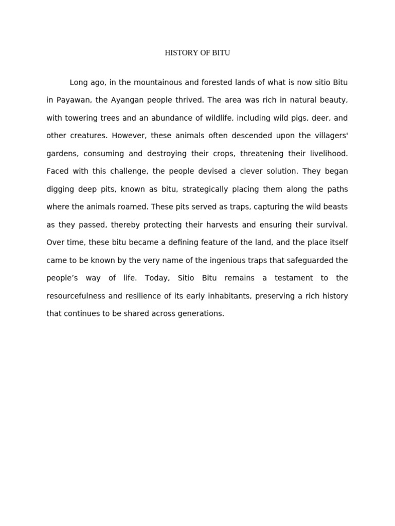 History of Bitu | PDF