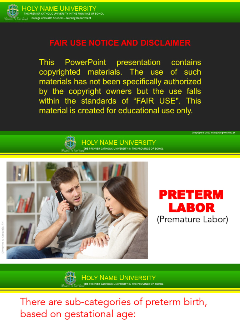 16. Preterm Labor_for Uploading | PDF | Childbirth | Preterm Birth
