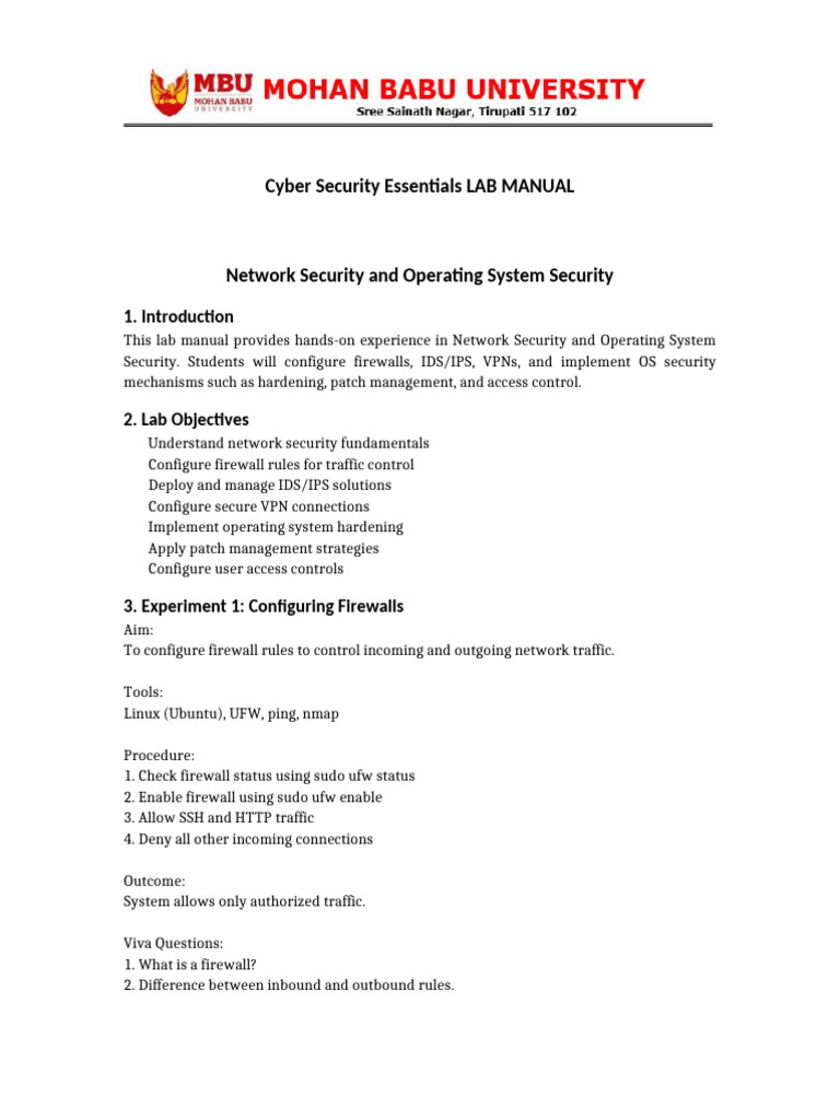 Network Security Lab Manual | PDF | Virtual Private Network | Security