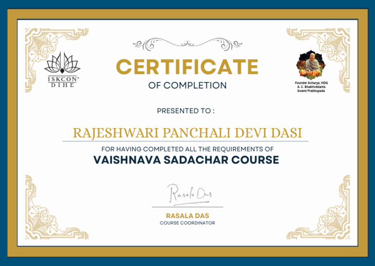 Vaishnava Sadachar Course (6) | PDF