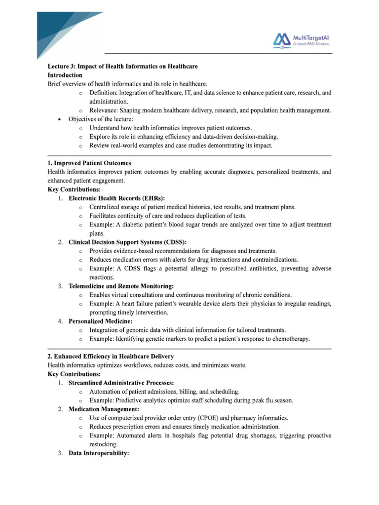 Health Informatics Lectrue 3 | PDF