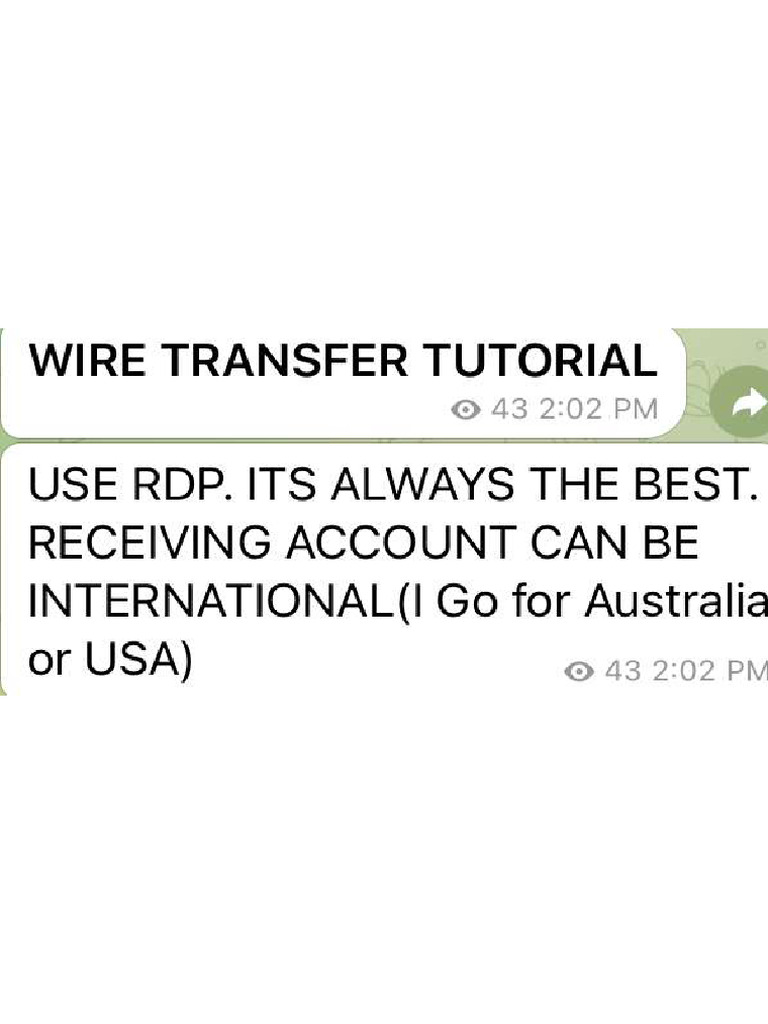 Wire Transfer | PDF