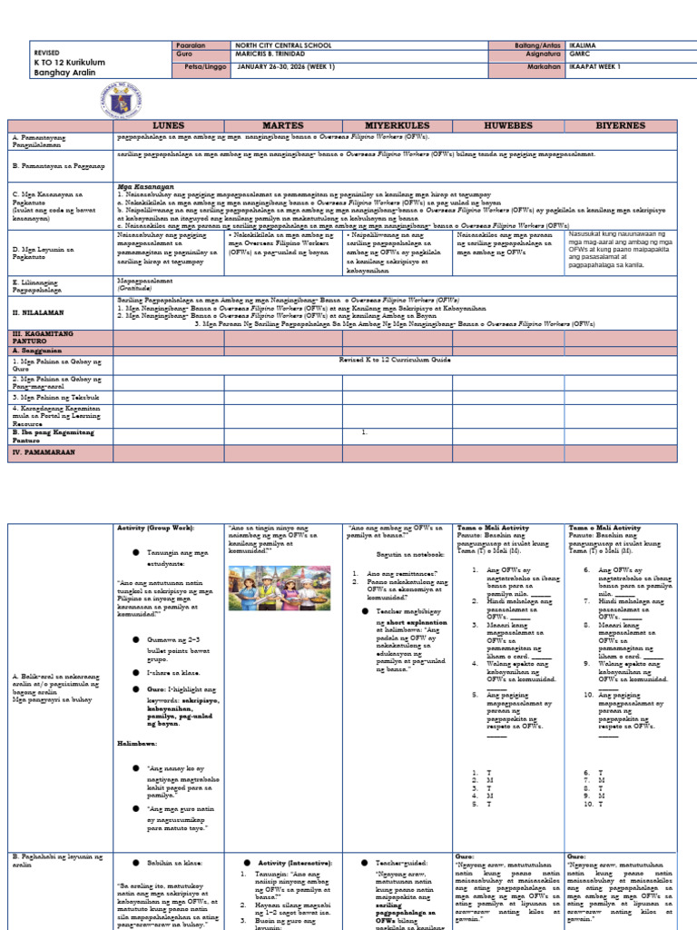 GMRC 5 Q5W1 | PDF