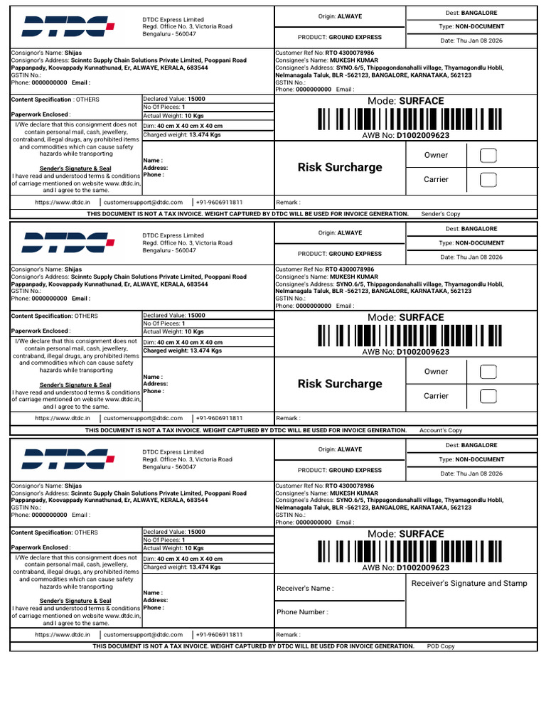 Shipping_Label_D1002009623 | PDF | Mail